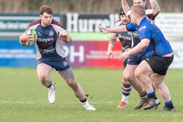 James Long on the run for Scarborough RUFC.