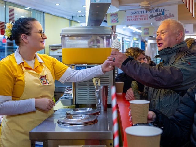 Tea is served at the harbour bar.