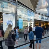 Shoppers queue at Primark in Birmingham as non-essential shops open in England