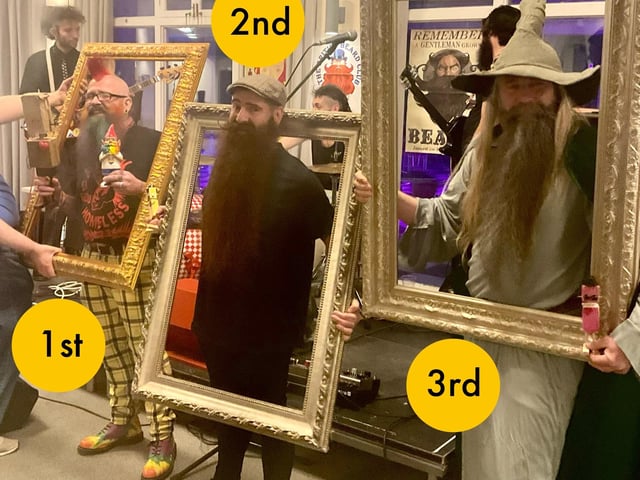 Yorkshire Beard of the Year 1st Neil Loggie, 2nd Shane 'Hedge' Hazelgrave, 3rd John ‘Gandalf’ Dixon.