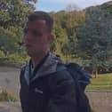 A man is being sought by police after theft of a church collection and damage to the building.