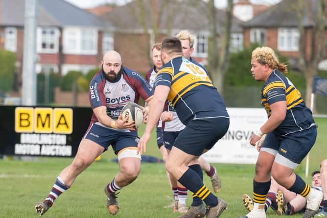 Jake Lyon in action during Scarborough's win at Brid.