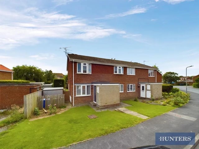This two bedroom and one bathroom flat is for sale with Hunters with a guide price of £125,000.