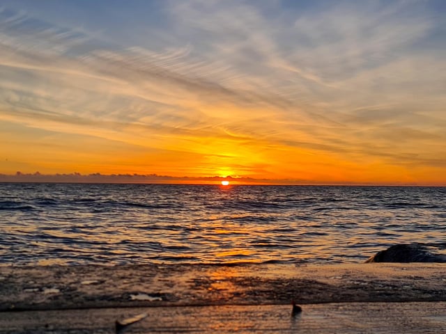 Stunning golden sunrise.