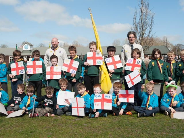 Sewerby Cubs and Scouts during the St George's Jamboree held at the Driffield showground .