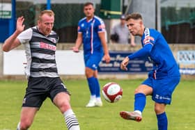 Priestley Griiffiths put Whitby 2-1 ahead at fellow strugglers Belper Town