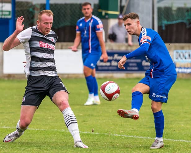 Priestley Griiffiths put Whitby 2-1 ahead at fellow strugglers Belper Town