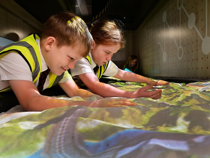Following the tracks across the landscape and exploring new places together.