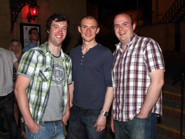 Matthew, Sven and Gaz on a lad's night out