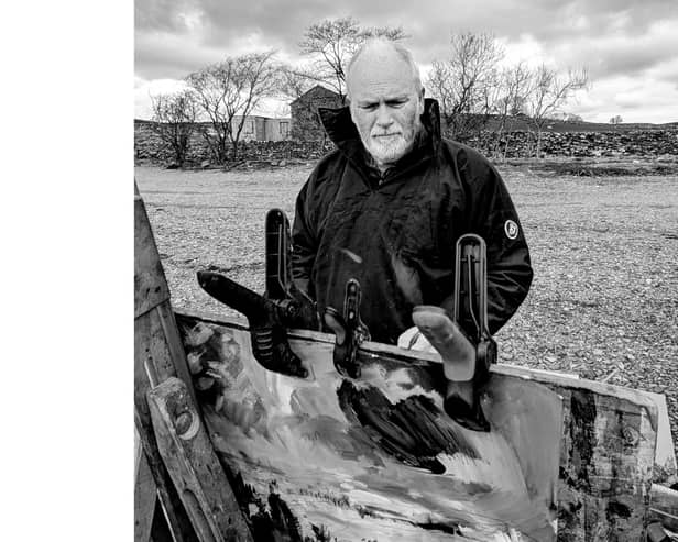 Landscape painter Kane Cunningham whose work will be on display at the OPO Open Studios event. Photo by Louise Downall