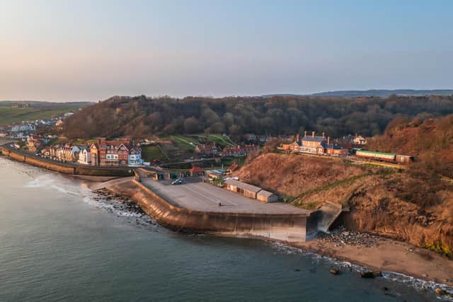 Aerial view of Sandsend.