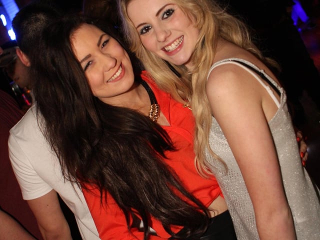 Uni girls Learna and Ellen enjoying Drop the Bomb in Blue Lounge