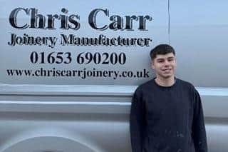 Freddie Carr, 18 from Rillington is in with a chance of winning Screwfix Trade Apprentice 2025