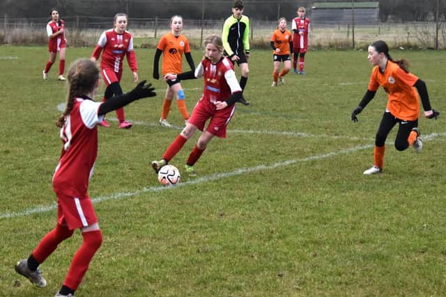 Scarborough Ladies FC Under-13s won 5-0 at Poppleton. Photos by Sarah Farah