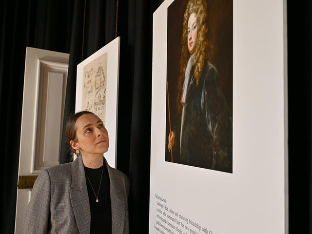 Georgie Sykes views the exhibition. photo: Richard Ponter