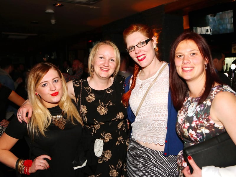 Becca, Sara, Lisa & Sargayne all dressed up for a night out on the town