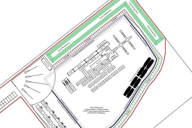 Indicative drilling phase layout plan.
