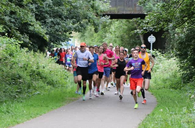 Runners tackle the first-ever Woodlands parkrun in Scarborough on Saturday.