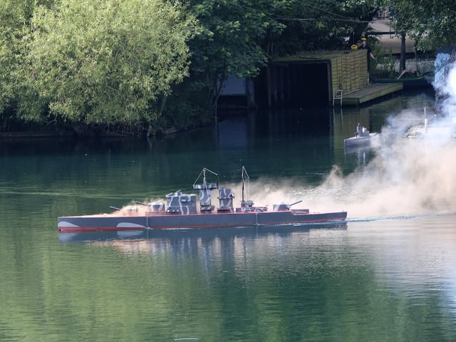 The enemy taking a hit