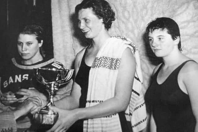 Anita Lonsbrough and her lucky towel.