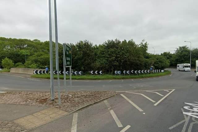 North Yorkshire Police are searching for the owner of tools after they were found scattered over a Scarborough roundabout.