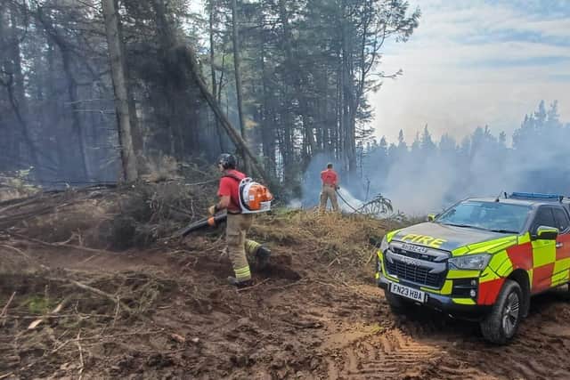 Although the fire is under control, it is still classed as a major incident.