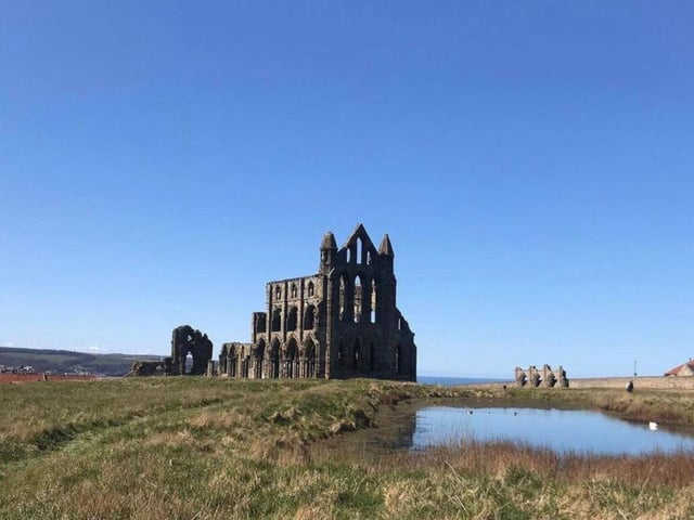 Start by climbing the steps from Whitby harbour on the east side past St Mary's Church.The walk takes in part of the Cleveland Way past smugglers cove at Saltwick Bay to the lighthouse and then inland towards the ruins of Whitby Abbey.