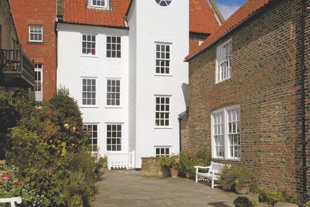 Courtyard at rear of Whitby's Captain Cook Museum.