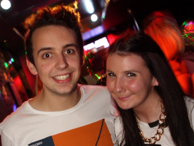 Michael and Amanda in Blue Lounge