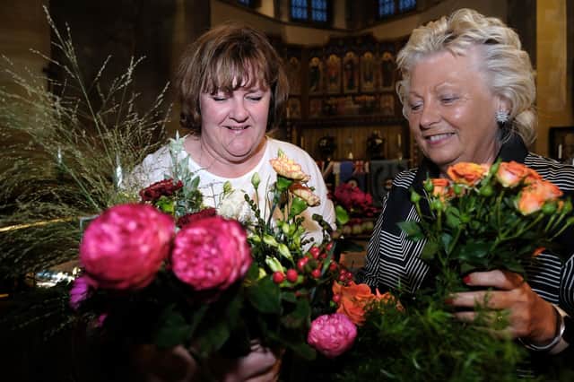 Kate Ward from Louise the Florist with Sandra Ineson-Parlour from the committee