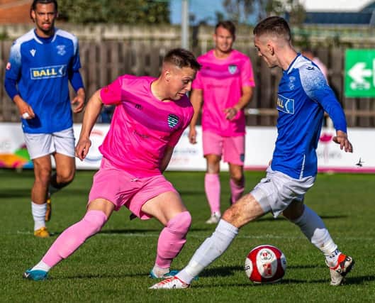 Whitby Town were held to a goalless draw at home to Leek Town on Saturday. PHOTOS BY BRIAN MURFIELD