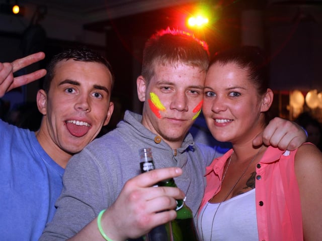 Dan, Johnny and Adele in Quids Inn.