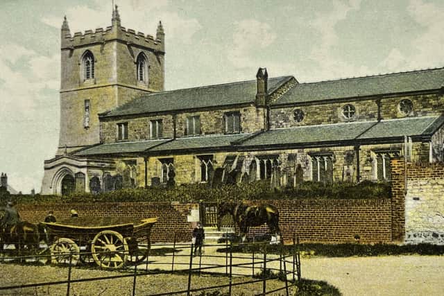 This beautiful image, taken circa 1910, captures the essence of Flamborough’s rural past, set against the backdrop of St Oswald’s Church, so-named after the patron Saint of fishermen. Postcard: Aled Jones