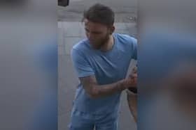 CCTV of a man police would like to speak to, following a public order incident in Whitby.