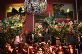 Juliane Schaub, puts the finishing touches to a display at Castle Howard for last year's Christmas event.