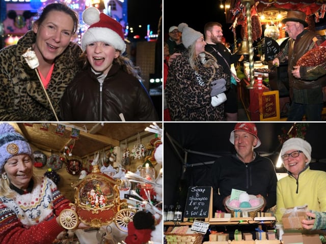 A busy weekend at the Christmas festival in Whitby town centre.