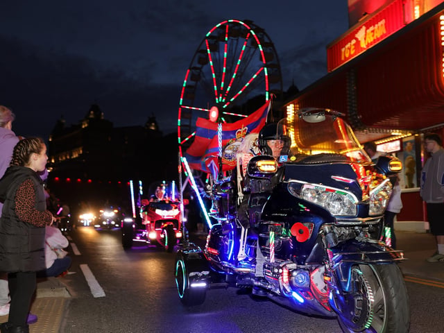 People enjoying the light parade. photo: Richard Ponter