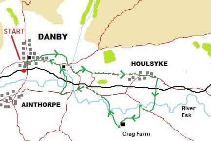A map of the Danby walk.