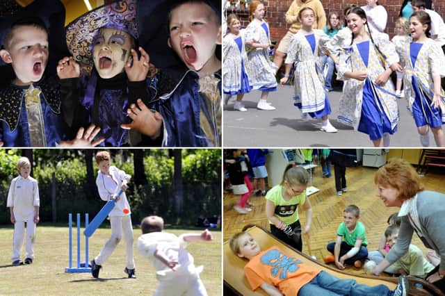 Youngsters at Gladstone Road School enjoying various school activities.