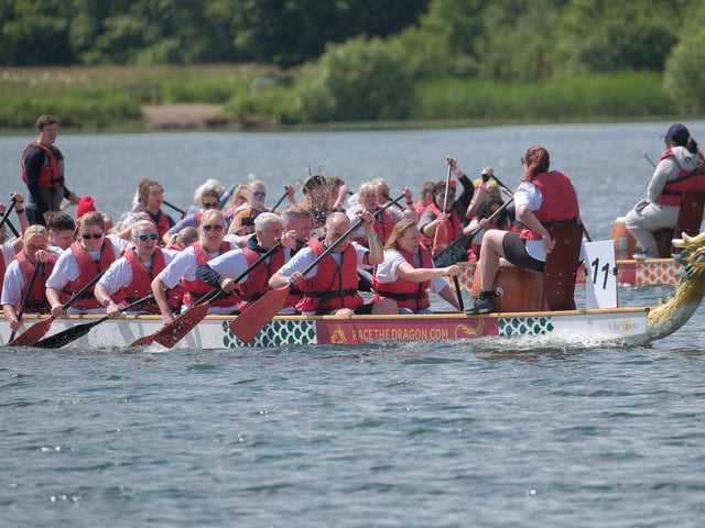 June - Dragon Boat Races raise money for a host of local charities at North Yorkshire Water Park