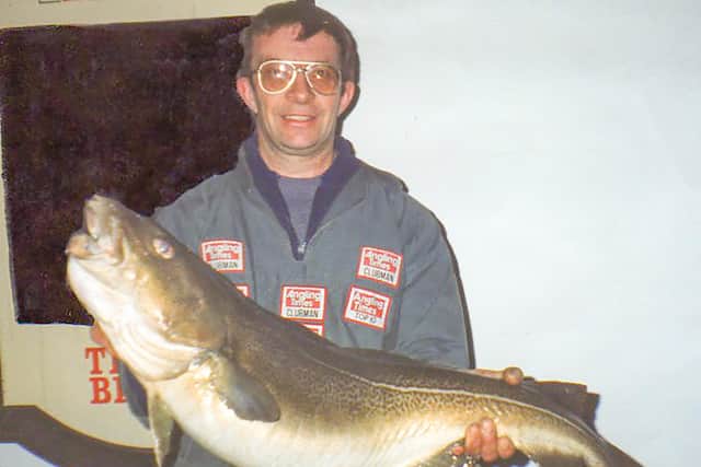 Bernard Vasey with his 20lb 6oz catch in March 1997.