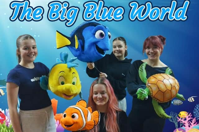 Packed with puppetry, music, dance, and audience participation, Big Blue World tells the touching story of a tiny fin