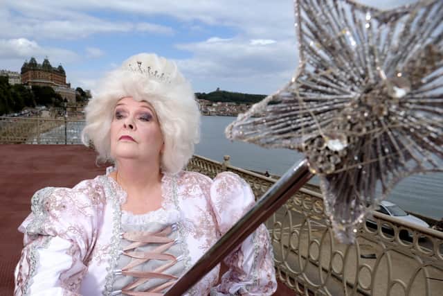 Anne Hegerty as The Fairy Godmother in Scarborough. picture: Richard Ponter