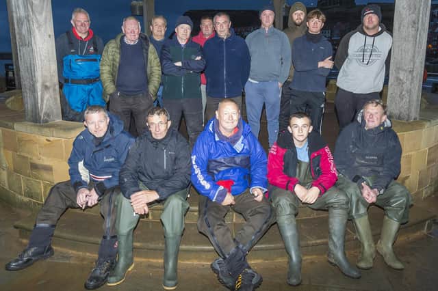 The Whitby Sea Angling Association League competitors line up at the start of the season