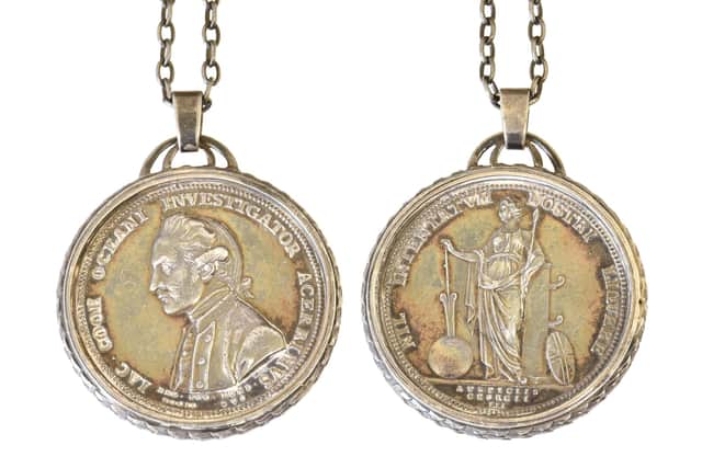 The Captain James Cook medals which are going under the hammer at the Auction Centre in Leyburn.