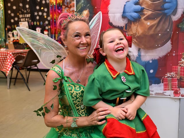 CEO Kimmie Avison having fun at the Christmas Fair.