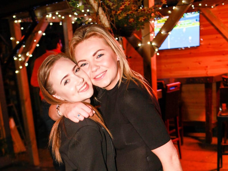Sisters in act...Ashleigh & Nicola look stunning