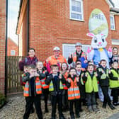 Children at East Whitby Academy become Barratt Homes building buddies. picture: Barratt Homes Yorkshire East