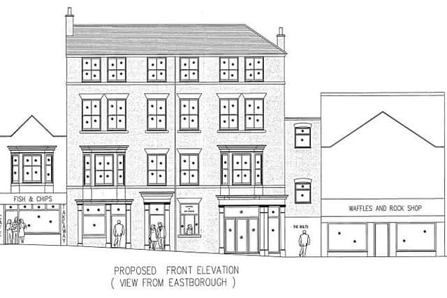 Proposed elevations, 78 Eastborough. Courtesy C.A Hall