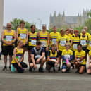 The Scarborough AC team line up at the Beverley 10K on Sunday.